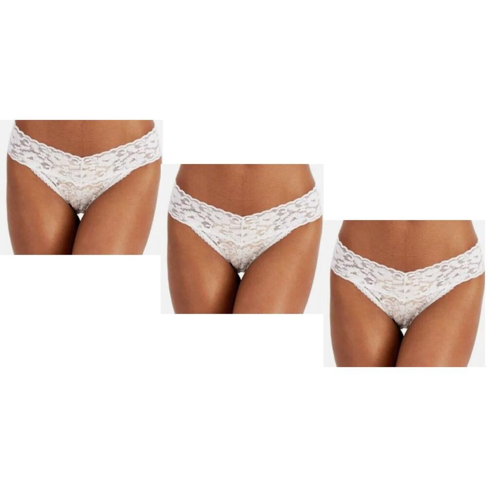 INC Lace Thong Lingerie Underwear Washed White Panties 3pc Set, XL